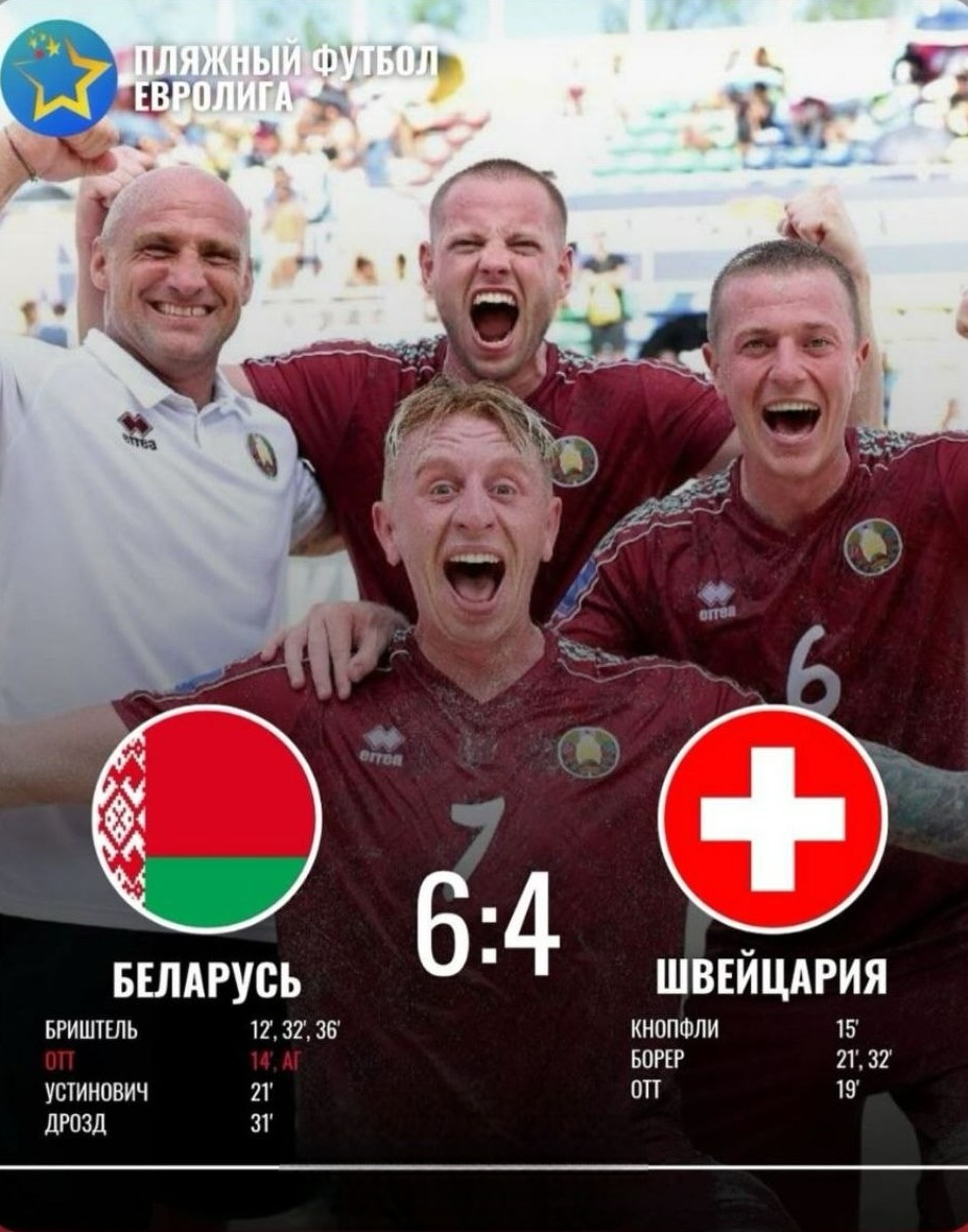 👏Сборная Беларуси по пляжному футболу в суперфинале Лиги Европы! /